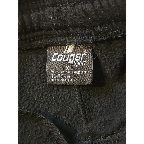 Mens Black Cougar Sport Sweatpants Size XL With 4 Pockets - Picture 3 of 3